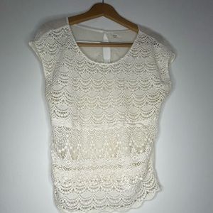 Cream lace blouse